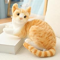 Amazon.co.jp: リアルなシャム猫のぬいぐるみ、本物そっくりの